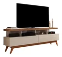 Ver imagem 4 de Rack 1,60 para TV Ate 60'' Polegadas 2 Gavetas Pés em Madeira Off White Freijo