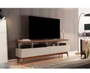 Ver imagem 1 de Rack 1,60 para TV Ate 60'' Polegadas 2 Gavetas Pés em Madeira Off White Freijo