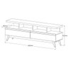 Rack Para Sala TV 60 Polegadas Vivare Wood 1.6:OFF WHITE FREIJO - 6