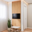 Ver imagem 1 de Painel Liso para TV 32 Polegadas Planejado 80x250cm Aruá CabeCasa MadeiraOriginals Marrom/Jatobá