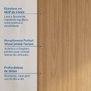 Ver imagem 7 de Painel Liso para TV 32 Polegadas Planejado 80x250cm Aruá CabeCasa MadeiraOriginals Marrom/Jatobá