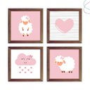 Ver imagem 1 de Quadro Decorativo Infantil Quarto de Menina Ovelhinha:tabaco