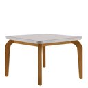 Ver imagem 1 de Mesa Sala de Jantar Liz 120cm em Mdf e Vidro com Canto Copo