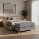 Ver imagem 1 de Puff Recamier Kodama 200 Cm para Sala Quarto Pé de Cama Hall de Entrada Bouclé Premium Luxo