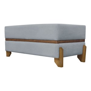 Puff Recamier Kodama para Cama King 200cm Bouclé Cores Pé Castanho