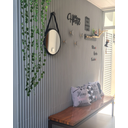 Ver imagem 6 de Kit 12 Placas Painel Ripado Parede Revestimento 50cmx50cm Decoração Flexivel Textura Sustentavel 3d