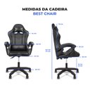 Ver imagem 7 de Cadeira Gamer Ergonômica Start Line para Escritório Preta