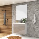 Ver imagem 1 de Conjunto para Banheiro com Gabinete, Cuba e Espelheira 80cm Pietra Móveis Bosi