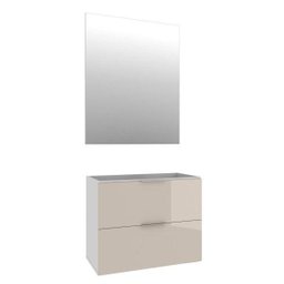 Conjunto para Banheiro com Gabinete, Cuba e Espelheira 80cm Pietra Móveis Bosi - 6