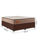 Ver imagem 2 de Cama Box Baú Casal Queen Gazin Colchão com Molas Ensacadas 158x198x75cm Azera Branco/bege