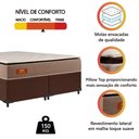 Ver imagem 4 de Cama Box Baú Casal Queen Gazin Colchão com Molas Ensacadas 158x198x75cm Azera Branco/bege