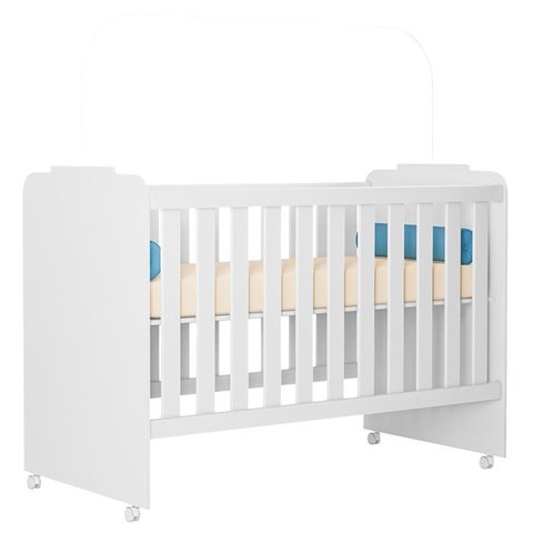 Berço Em MDF Com Rodizios 3450 Branco PLLA