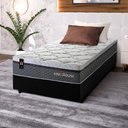 Ver imagem 1 de Conjunto Cama Box Solteiro c/ Molas Ensacadas Benton Preto 88x188x71