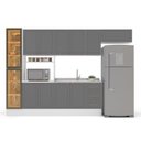 Ver imagem 5 de Cozinha Pérola com Rodapé e Cristaleira com LED 5 Peças 320 cm Yescasa Branco