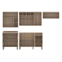 Ver imagem 3 de Armário de Cozinha Completa 5 Peças com Vidro Reflecta sem Tampo Mel Luciane Móveis