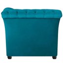 Ver imagem 4 de Sofá Recamier Divã Chesterfield 200cm Sofia Suede Azul Turquesa Capitonê- Mabe Magazine