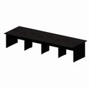 Ver imagem 2 de Mesa de Escritório Estação de Trabalho 8 Lugares 3,60m x 1,20m Pés Painel Nogal F5 Office