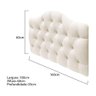Cabeceira Suspensa Imperatriz 160 Cm Queen Size Corano Bege - 4