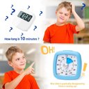 Ver imagem 4 de Secura Timer Visual de 60 Minutos Silencioso para Estudo e Gestão de Tempo (azul)