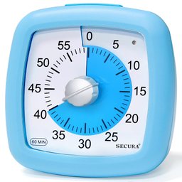 Secura Timer Visual de 60 Minutos Silencioso para Estudo e Gestão de Tempo (azul) - 1