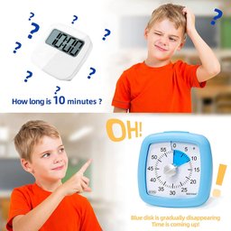 Secura Timer Visual de 60 Minutos Silencioso para Estudo e Gestão de Tempo (azul) - 4