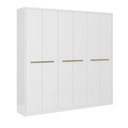 Ver imagem 3 de Roupeiro Carraro Belmont Mdp 6 Portas C/ Divisão 2,17m Br Cor:branco