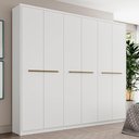 Ver imagem 1 de Roupeiro Carraro Belmont Mdp 6 Portas C/ Divisão 2,17m Br Cor:branco