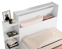 Ver imagem 5 de Cama de Solteiro Isa Branco de Mdf com 2 Gavetas Baú e Nichos + Cama Auxiliar