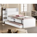 Ver imagem 2 de Cama Solteiro Isa Duas Gavetas Bau Nicho com Auxiliar:branco