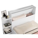 Ver imagem 3 de Cama Solteiro Isa Duas Gavetas Bau Nicho com Auxiliar:branco