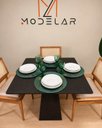 Ver imagem 3 de Mesa de Jantar Loft Quadrada Base Quadrada Cor Ébano 140x140cm