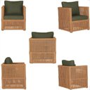 Ver imagem 5 de Mesa e 2 Poltronas Madri Corda Náutica Estofado 13 Trama Terra Cota