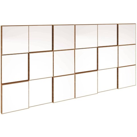 Quadro Espelho Block Grande 1,50 Mt (larg) Cor Freijo - 39582