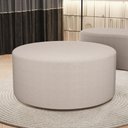 Ver imagem 2 de Puff Redondo Orgânico para Living 90cm Lola W01 Bouclê Creme - Lyam Decor