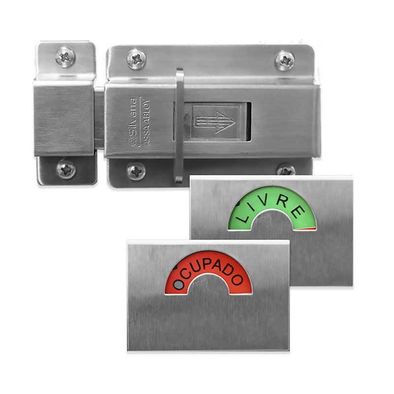Ferrolho 530 - Livre/ocupado - Inox Escovado