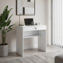 Ver imagem 1 de Mesa Escrivaninha Home Office 1 Gaveta com Chave Andorinha 72cm Branco - Jcm Móveis