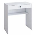 Ver imagem 3 de Mesa Escrivaninha Home Office 1 Gaveta com Chave Andorinha 72cm Branco - Jcm Móveis
