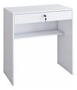 Ver imagem 3 de Mesa Escrivaninha Home Office 1 Gaveta com Chave Andorinha 72cm Branco - Jcm Móveis