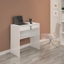 Ver imagem 2 de Mesa Escrivaninha Home Office 1 Gaveta com Chave Andorinha 72cm Branco - Jcm Móveis
