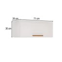 Ver imagem 4 de Armário Aéreo Cozinha 71 cm Rubi 1 Porta Branco/Cinamomo - Pnr Móveis