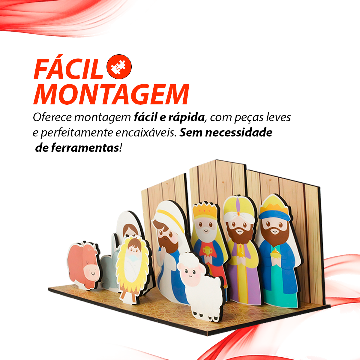 Presépio Compacto em Mdf – para Um Natal Especial - 3