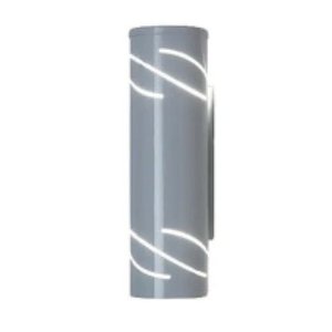 Arandela Alumínio Redonda 2 E-27 Tp Alumínio 972-ta Branco Área Externa Ideal Iluminação