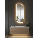 Ver imagem 4 de Espelho Orgânico Retangular Modelo c/ LED Frontal em 3 Cores