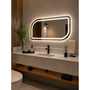 Ver imagem 1 de Espelho Orgânico Retangular Modelo c/ LED Frontal em 3 Cores