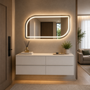 Ver imagem 3 de Espelho Orgânico Retangular Modelo c/ LED Frontal em 3 Cores