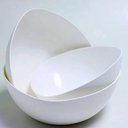 Ver imagem 2 de Kit 10 Bacias Plásticas Saladeiras 2,5l Essential Coza Brancas Potes Triangulares