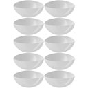 Ver imagem 1 de Kit 10 Bacias Plásticas Saladeiras 2,5l Essential Coza Brancas Potes Triangulares
