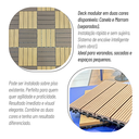Ver imagem 7 de Deck Modular de Madeira Ecológica 30cm x 30cm Formaco Decor Marrom