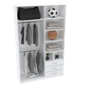 Ver imagem 1 de MÓDULO CLOSET CABIDEIRO, PRATELEIRAS + GAV. L150XP40XA240 M364.B MUNDI MOVEIS