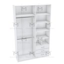 Ver imagem 2 de MÓDULO CLOSET CABIDEIRO, PRATELEIRAS + GAV. L150XP40XA240 M364.B MUNDI MOVEIS